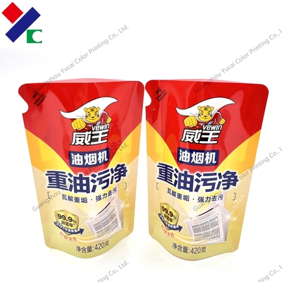 CMYK tiennent la poche de tirette avec le bec pour le détergent de blanchisserie 420g